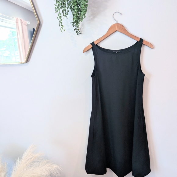 Theory Black Sleeveless Scoop Neck Mini Sundress - Picture 1 of 6